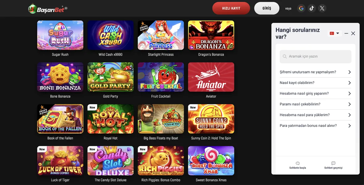 Basaribet'te Eğlence Bölümleri ve Oyun Seçenekleri